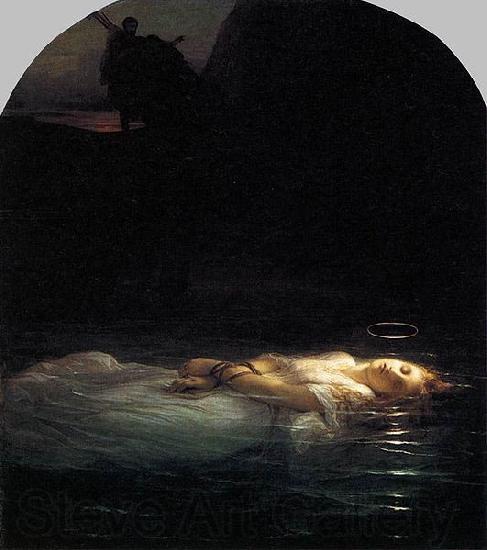 Eugene Delacroix A Christian Martyr Drowned in the Tiber During the Reign of Diocletian Norge oil painting art